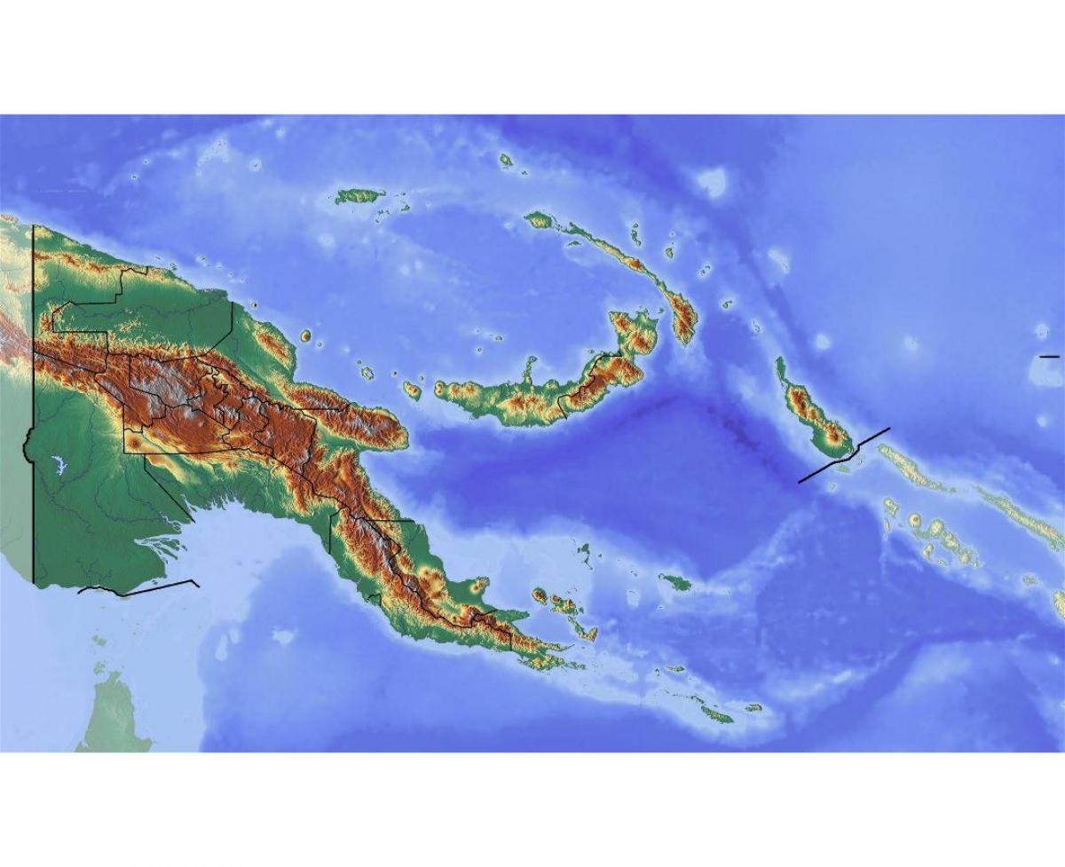 papua-nová guinea topografické mapy