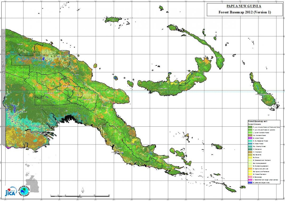 mapa papua-nová guinea klimatu