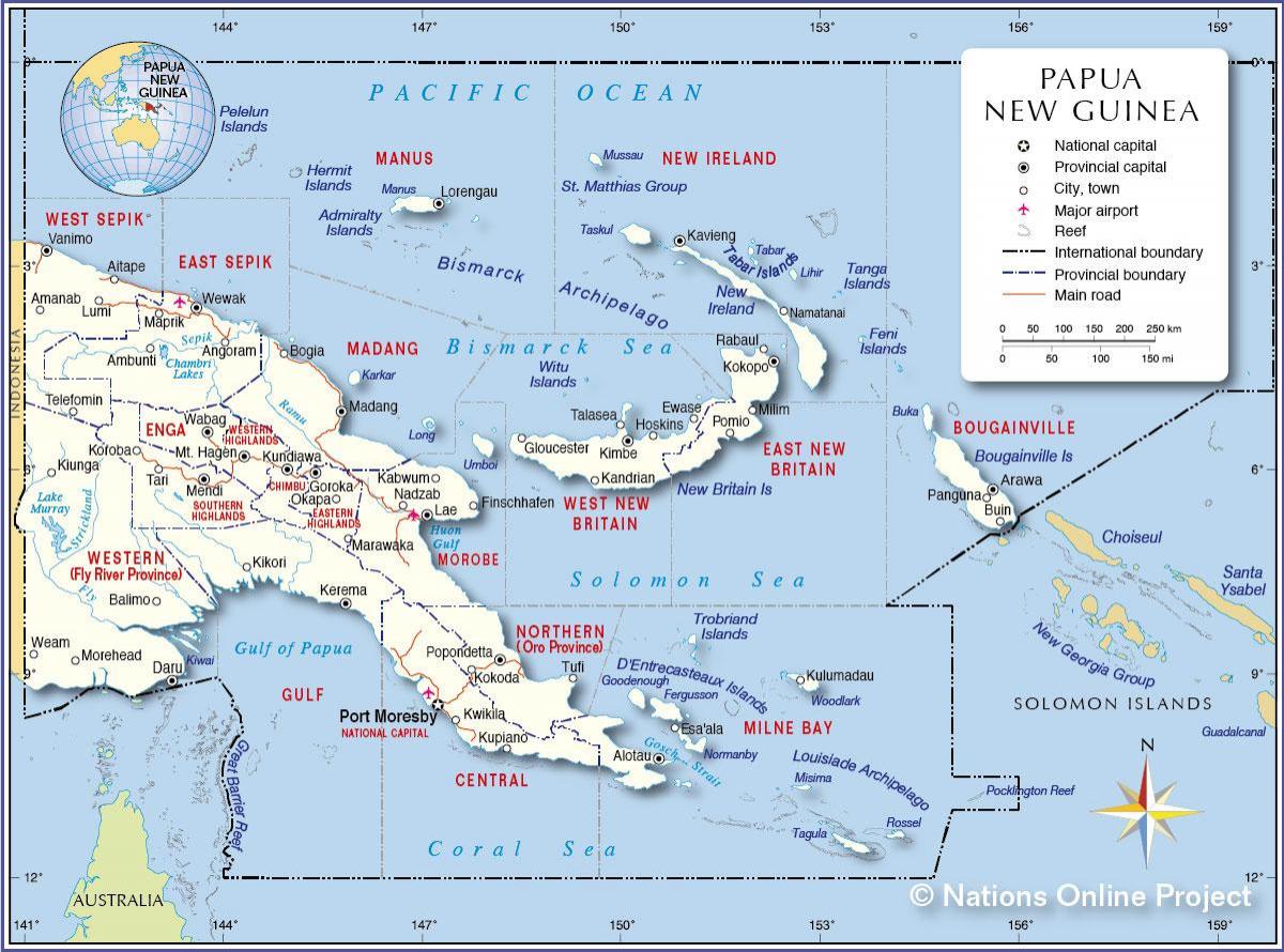 mapa tari, papua nová guinea 