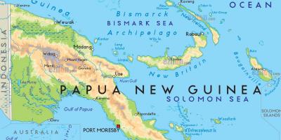 Mapa hlavního města papuy-nové guineje