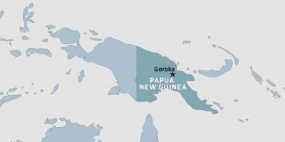 Mapa papua-nová guinea goroka