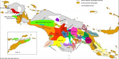 Mapa papua-nová guinea jazyk