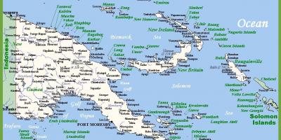 Papua-nová guinea v mapě