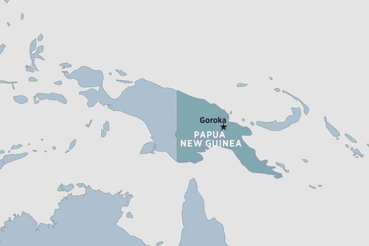mapa papua-nová guinea goroka